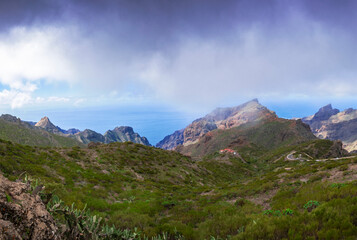 Tenerife teno mountains panorama