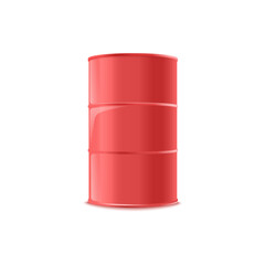 Metal barrel chemical container template realistic vector illustration isolated.