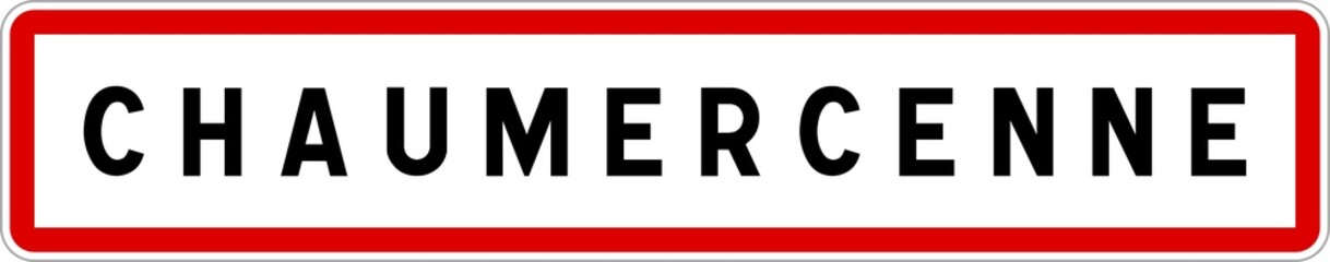 Panneau entrée ville agglomération Chaumercenne / Town entrance sign Chaumercenne