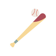 Baseball bat and baseball .isolated on white background ,Vector illustration EPS 10