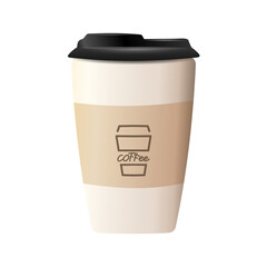 Coffee hot in cup .isolated on white background ,Vector illustration EPS 10