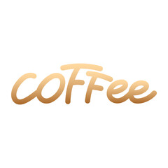COFFEE handwriting vector .isolated on white background ,Vector illustration EPS 10