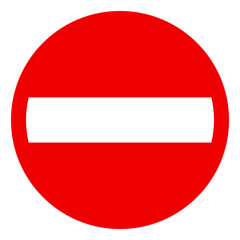 Do not enter sign. Isolated vector design.