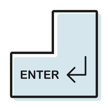 Enter button vector design. Isolated pictogram.