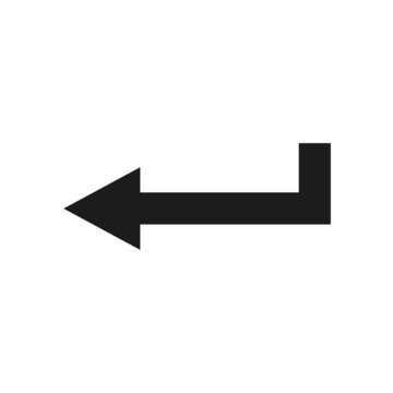 Enter symbol vector design. Isolated arrow pictogram.