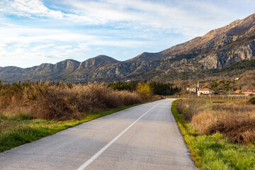 The road in a Balkanian mountains. Croatia.