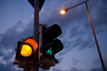traffic light on the sky