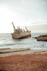 sunken ship off the coast of Cyprus