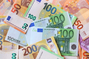Fototapeta na wymiar European money - Euro banknotes