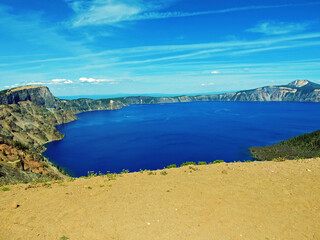 lake and mountains