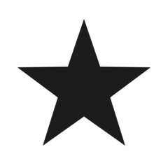 Five-pointed star pictogram. Isolated vector icon.