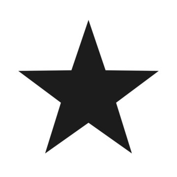 Five-pointed star pictogram. Isolated vector icon.
