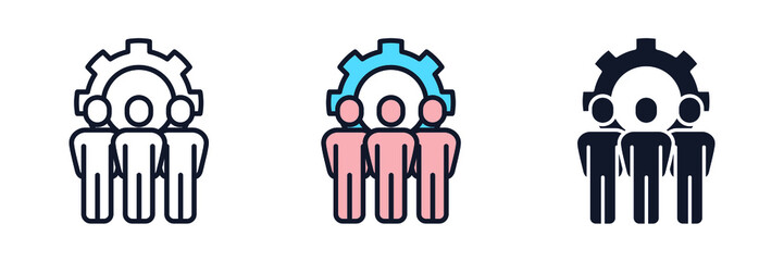 teamwork icon symbol template for graphic and web design collection logo vector illustration
