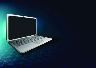 Realistic notebook mock up for background