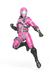 battle pilot in white background