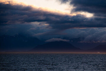 sunset over the sea