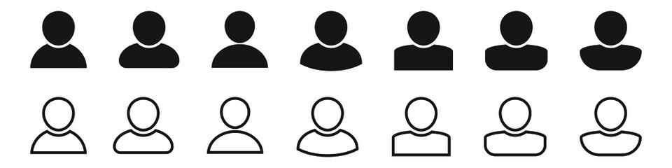 User icon in flat style, Person icon, User icon for web site, User icon vector illustration.