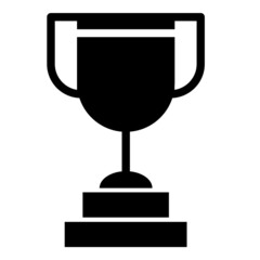 Trophy Award Flat Icon Isolated On White Background