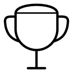 Trophy Award Flat Icon Isolated On White Background