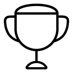 Trophy Award Flat Icon Isolated On White Background