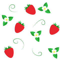 pattern of summer berries. strawberries