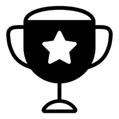 Trophy Award Flat Icon Isolated On White Background