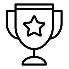 Trophy Award Flat Icon Isolated On White Background