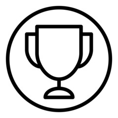 Trophy Award Flat Icon Isolated On White Background