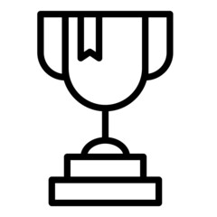Trophy Award Achievement Flat Icon Isolated On White Background