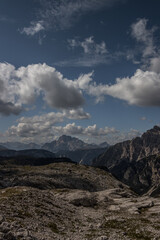 Mountain trail Tre Cime di Lavaredo in Dolomites