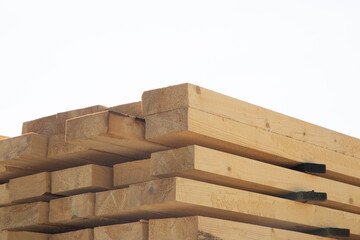 Lumber. Edged board made of coniferous wood.Woodworking.
