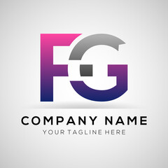 FG Logo Template Design. Creative Letter FG Modern Business Logo Vector Template .