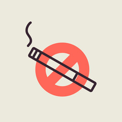 No smoking sign vector icon