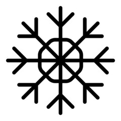 Snowflake Flat Icon Isolated On White Background