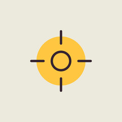 Crosshairs target destination vector icon