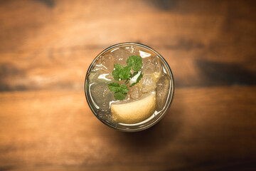 alcoholic coctail at a bar