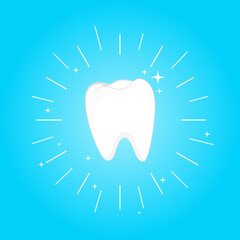 Healthy and clean and strong tooth