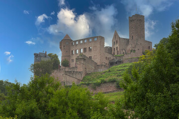 Fototapeta na wymiar Picturesque medieval ruins of ancient castle Wertheim. Germany