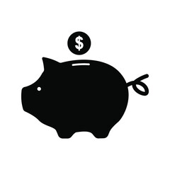 Obraz premium Piggy bank icon. vector illustration