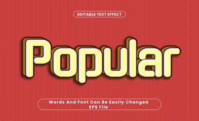 Popular, Editable Text Effect, Word and Font Can Be Change