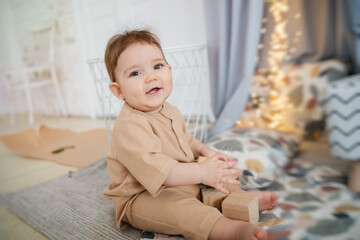 child playing on the floor