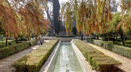 Fototapeta na wymiar Parc de María Luisa et place d'Espagne à Séville en Andalousie, Espagne