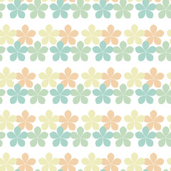 Seamless vector graphic floral pattern in gentle pastel colors. Modern design. Ideal for printing on fabrics and wallpapers.