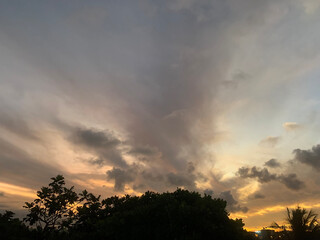 sunset in the clouds