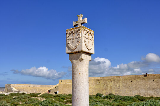 coat of arms in Fortress of Sagres, Fortaleza de Sagres, Algarve, Portugal