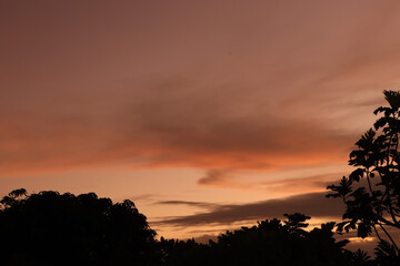 sunset in the mountains