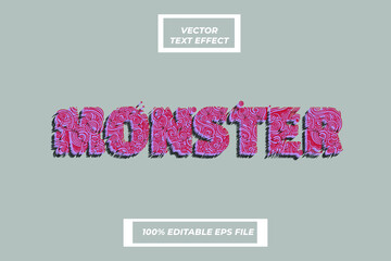 Obraz premium text effect monster