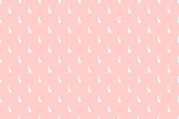 Cute Easter background with rabbits, hare, bunny - 498634722