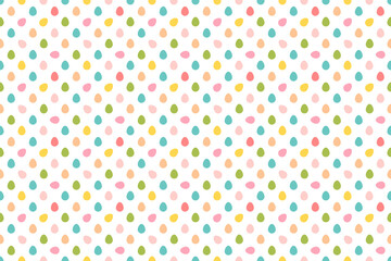 Easter pattern background. Seamless flat pattern with eggs in cute kids style - 498634757
