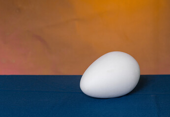 Egg on a bicolor background